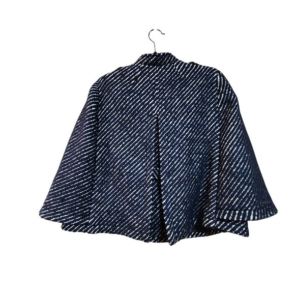 Banana Republic Textured Diagonal Stripe Cape Jacket S - Picture 2 of 5